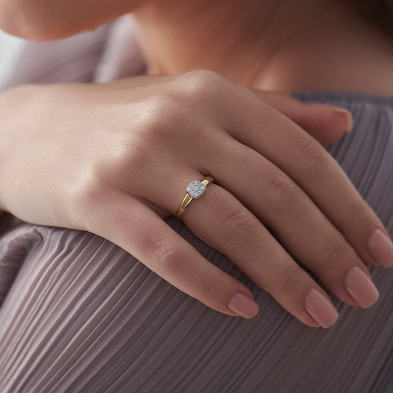 Kissenkranz – offener Ring mit Zirkonia