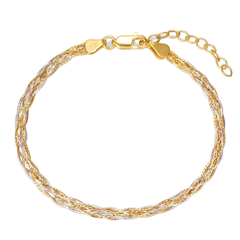 Dreifarbenglanz – geflochtenes Armband