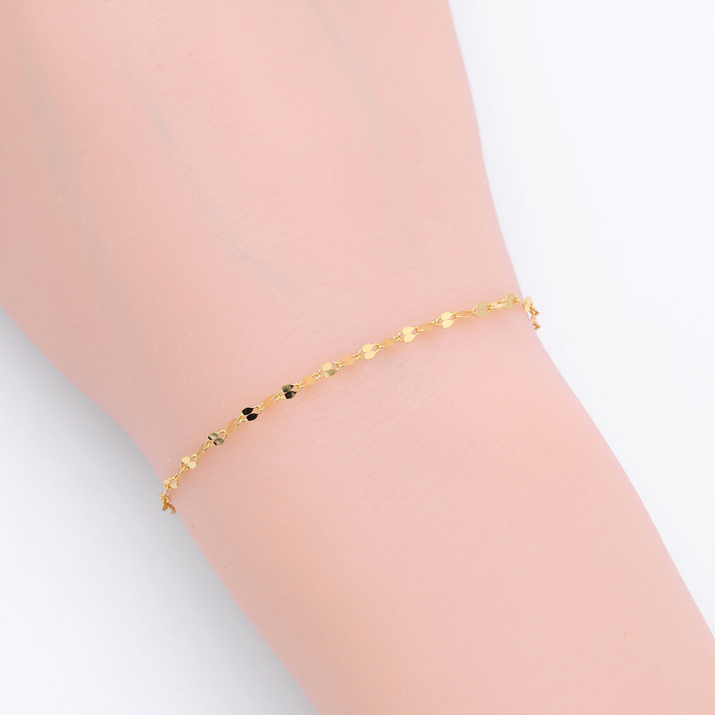 Facettenfaden – feines Gliederarmband