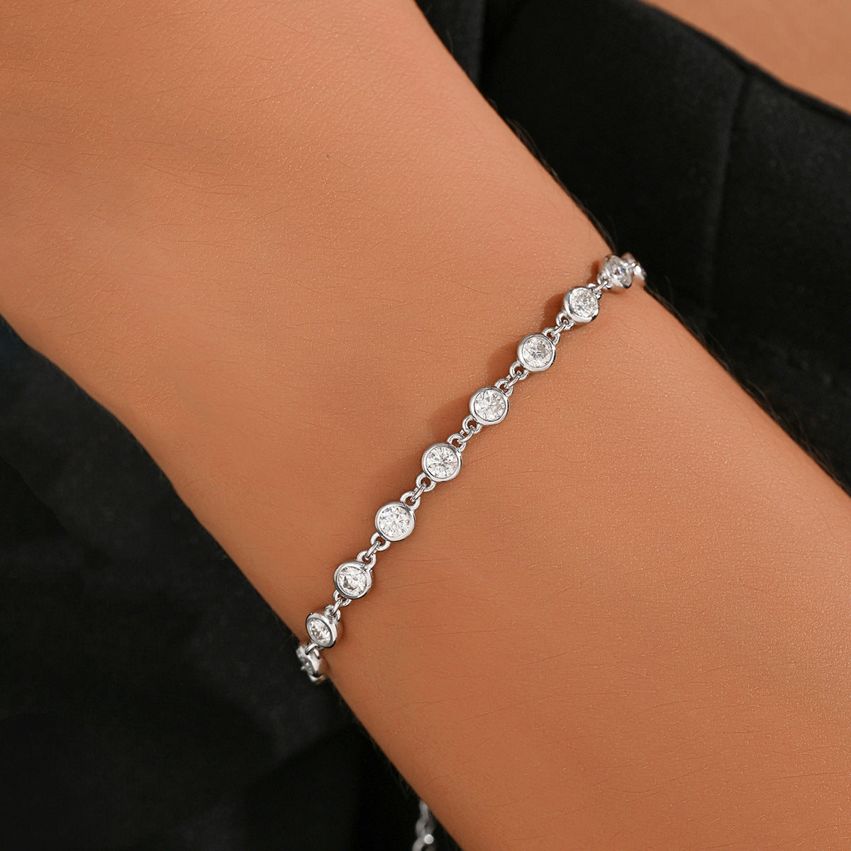 Lichterrund – Armband mit Moissanit