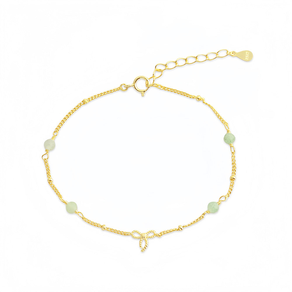 Aventurinschleife – feines Armband