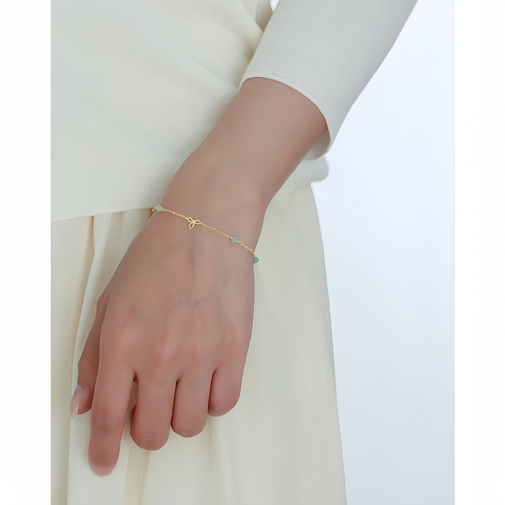 Aventurinschleife – feines Armband