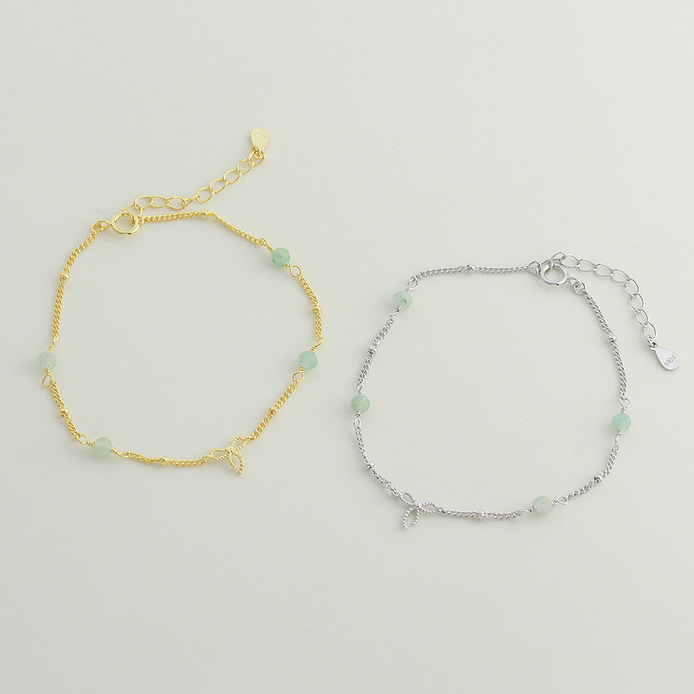 Aventurinschleife – feines Armband