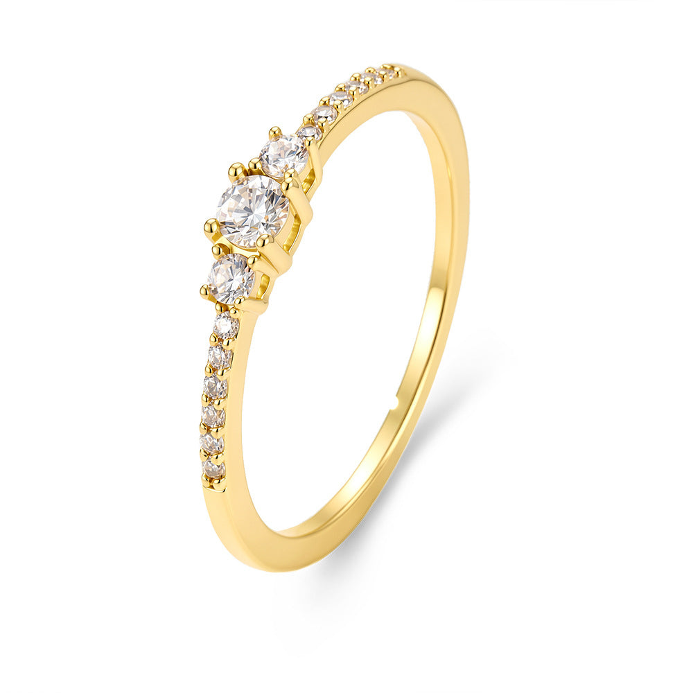 Dreifunken – Ring mit Zirkonia