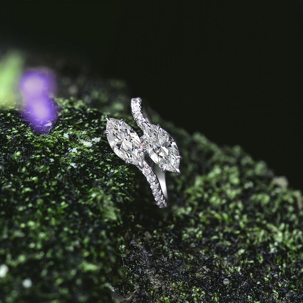 Marquisenduo – Ring mit Zirkonia
