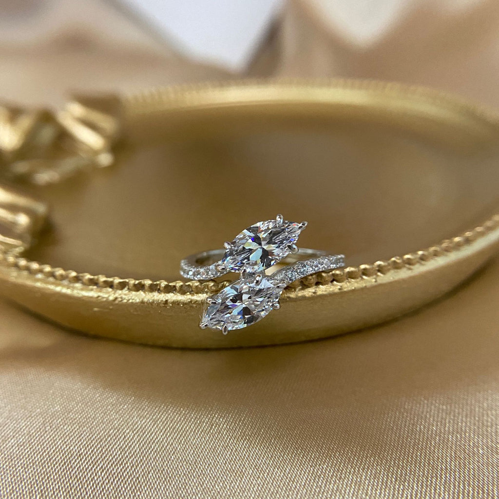Marquisenduo – Ring mit Zirkonia