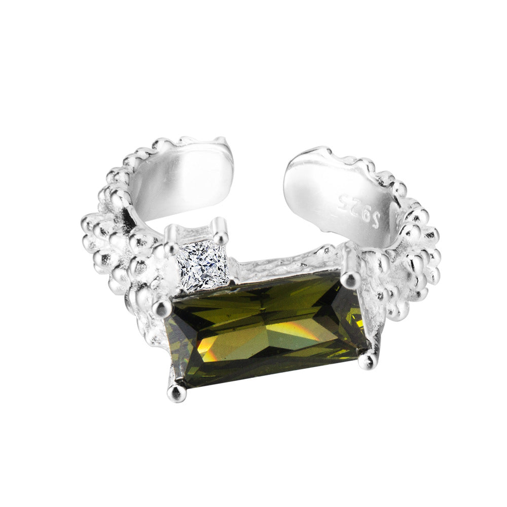 Olivgrün – offener Zirkoniaring