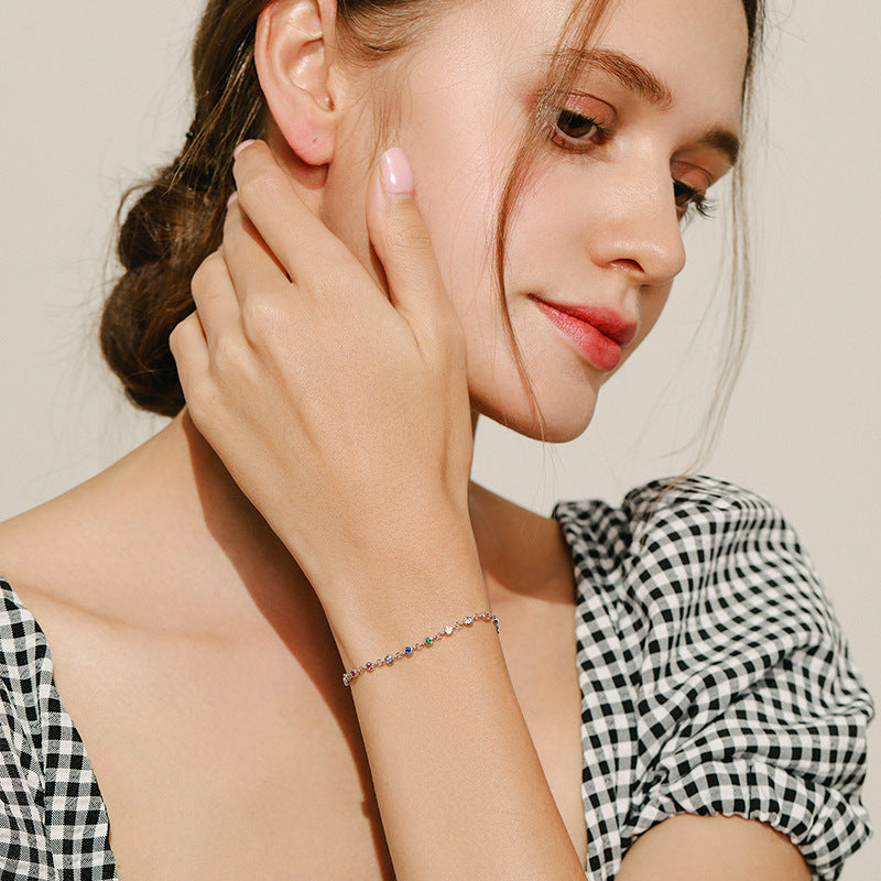 Farbenspiel – Armband mit bunten Zirkonia