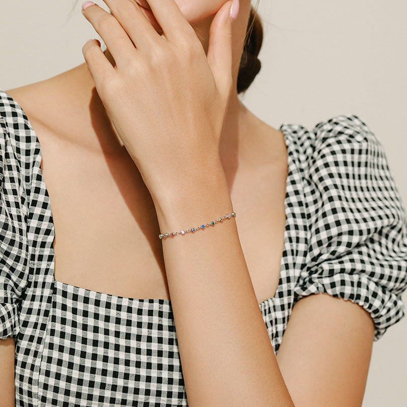 Farbenspiel – Armband mit bunten Zirkonia