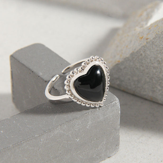 Achatherz – offener Ring