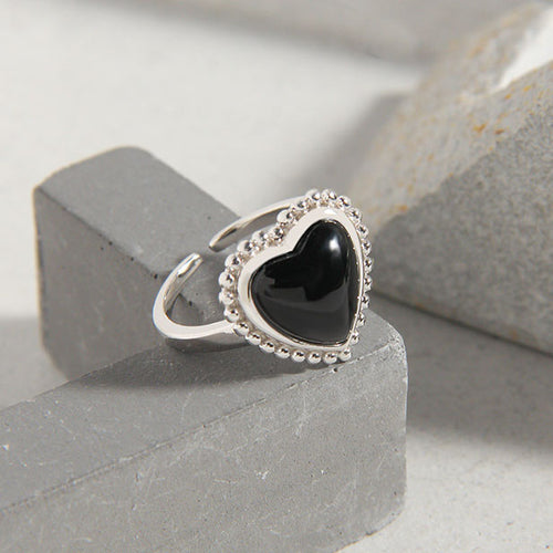 Achatherz – offener Ring