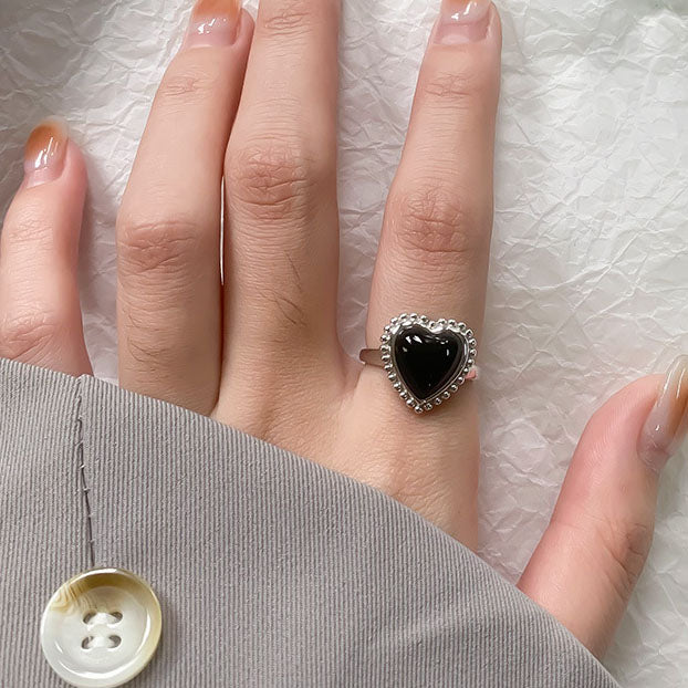Achatherz – offener Ring
