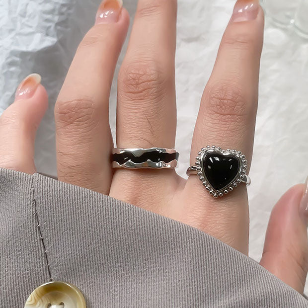 Achatherz – offener Ring