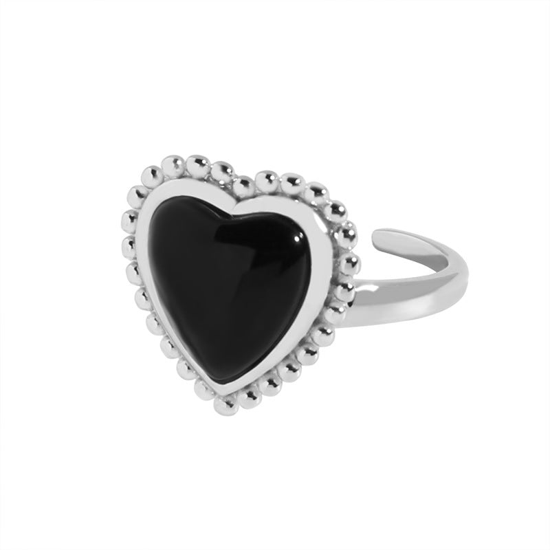 Achatherz – offener Ring