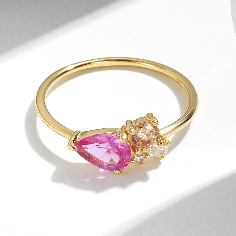 Rosentropfen – Ring mit Zirkonia