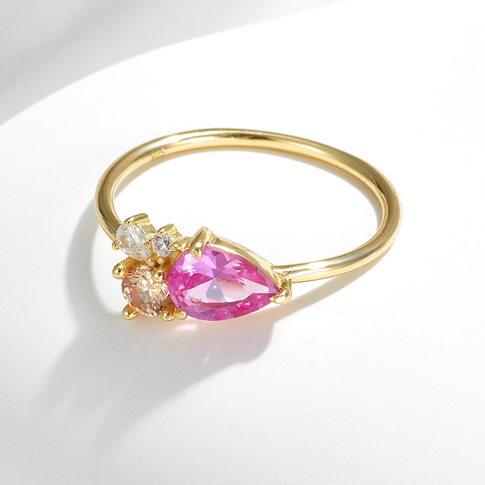 Rosentropfen – Ring mit Zirkonia