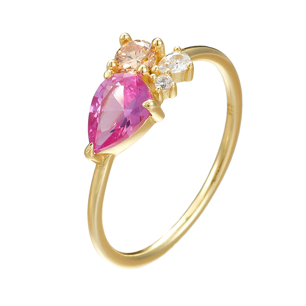 Rosentropfen – Ring mit Zirkonia