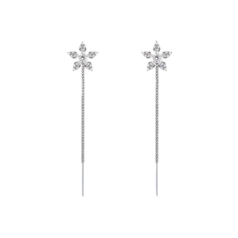 Blütenfaden – lange Ohrstecker