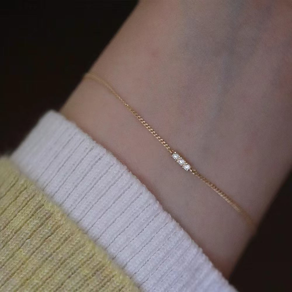 Dreifunkeln – Zirkonia-Armband