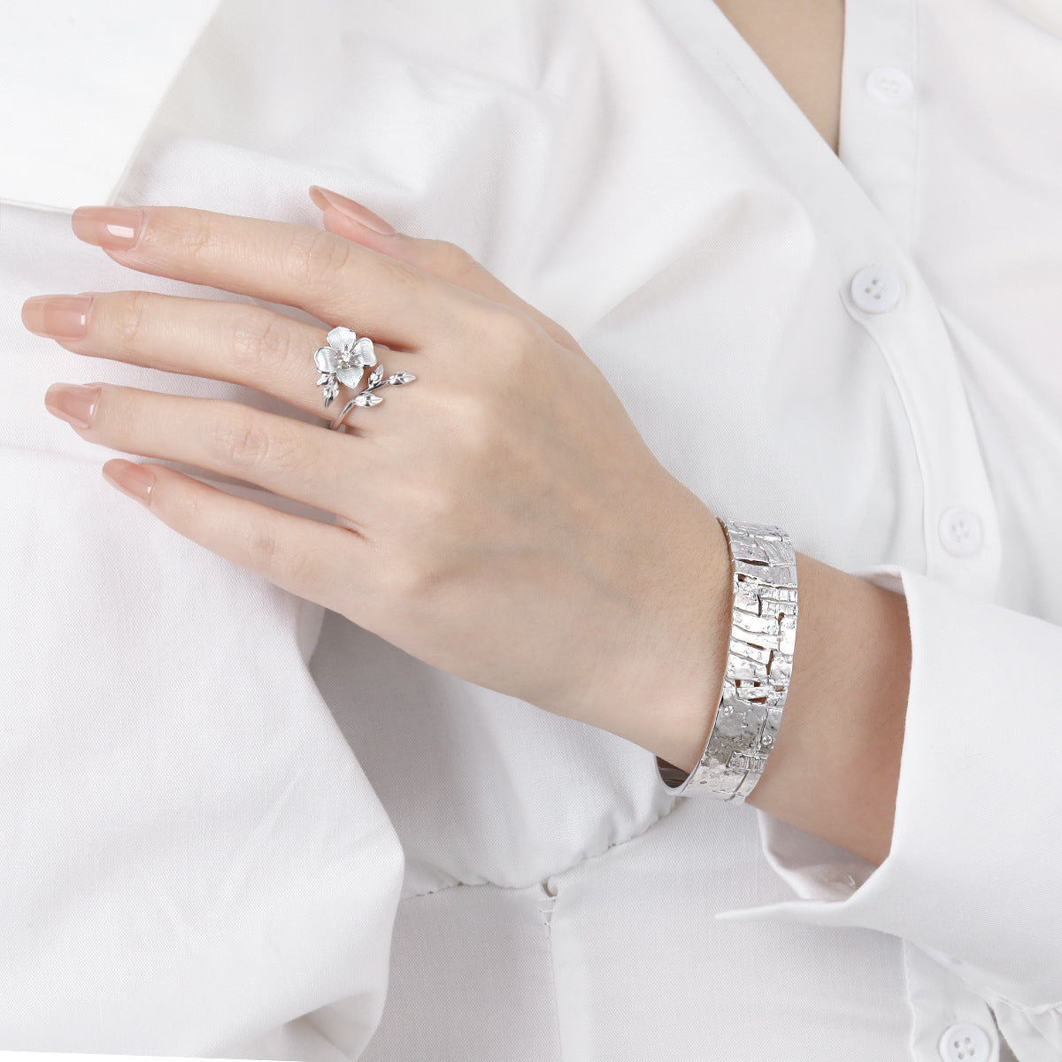 Wildrose – offener Ring