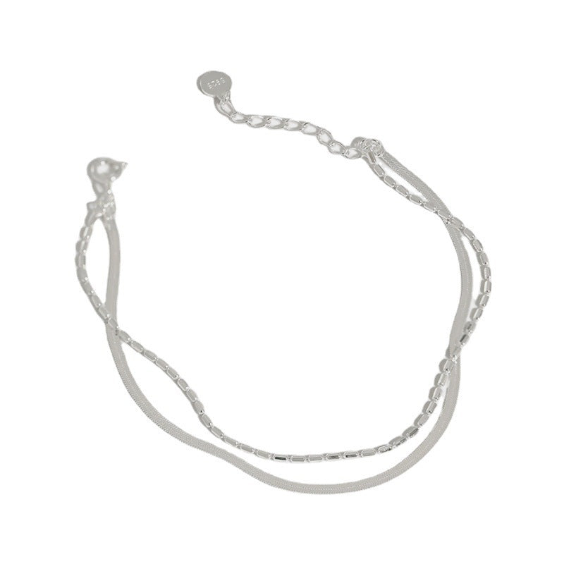 Linea – Zweireihiges Silberarmband