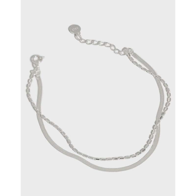 Linea – Zweireihiges Silberarmband