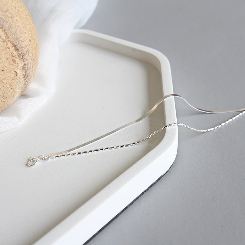 Linea – Zweireihiges Silberarmband