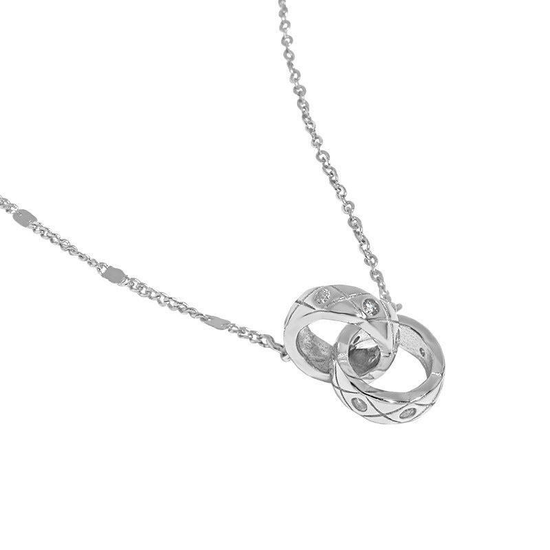 Duo – Halskette mit Zirkonia-Ringen