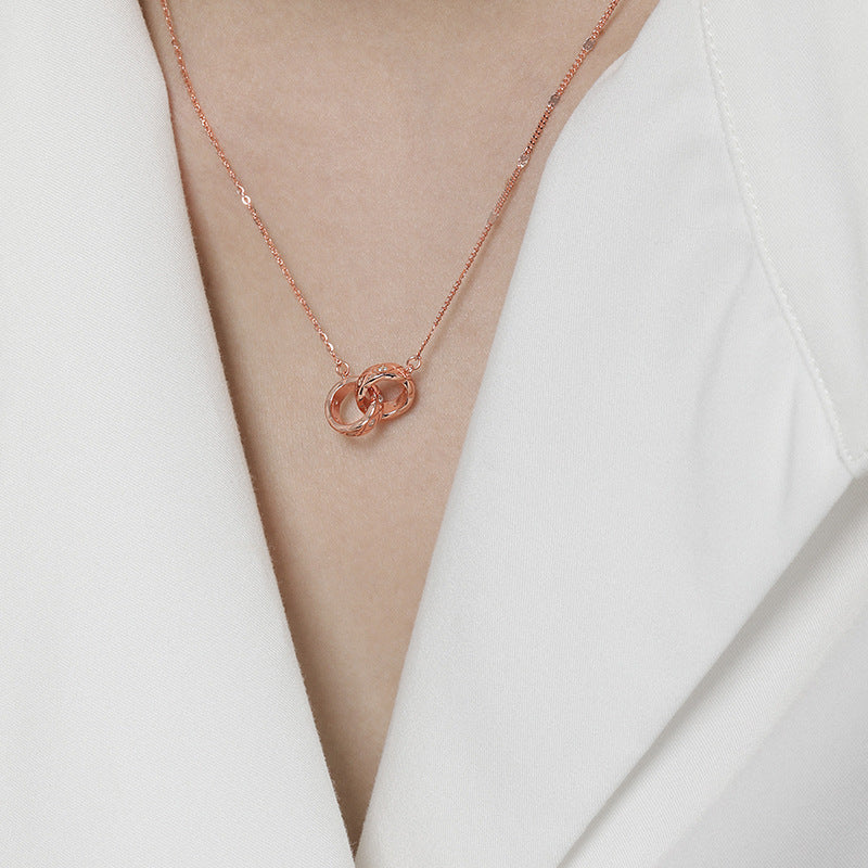 Duo – Halskette mit Zirkonia-Ringen