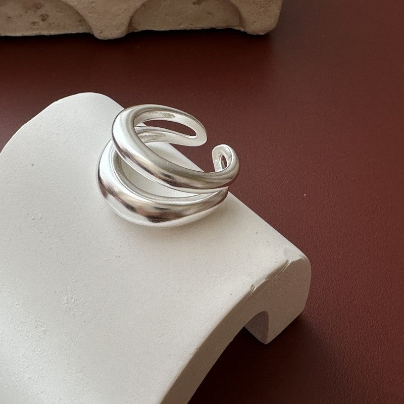 Welle – Offener Silberring im Wickeldesign