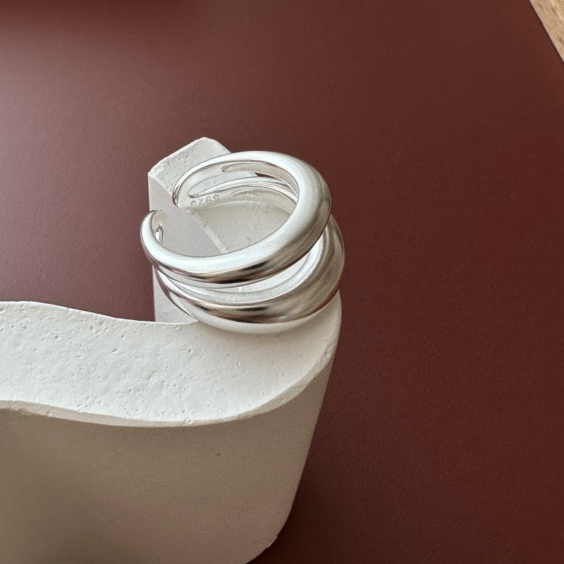 Welle – Offener Silberring im Wickeldesign
