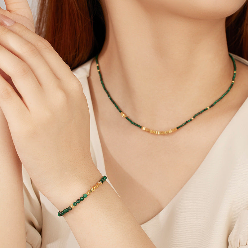 Malachitlinie – Halskette oder Armband
