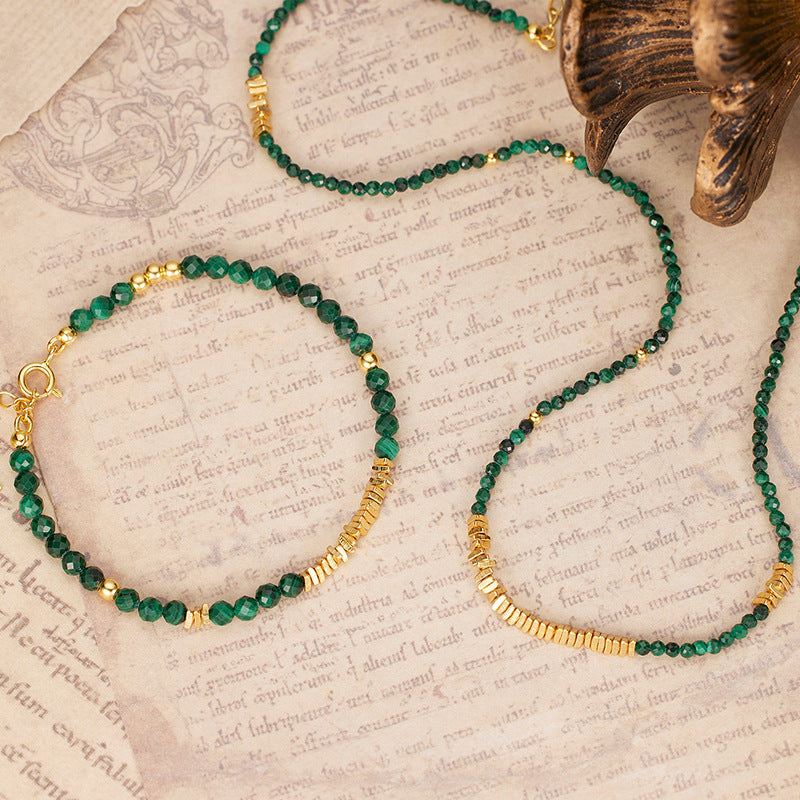 Malachitlinie – Halskette oder Armband