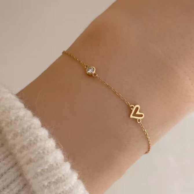 Herzpunkt – Zirkonia-Armband