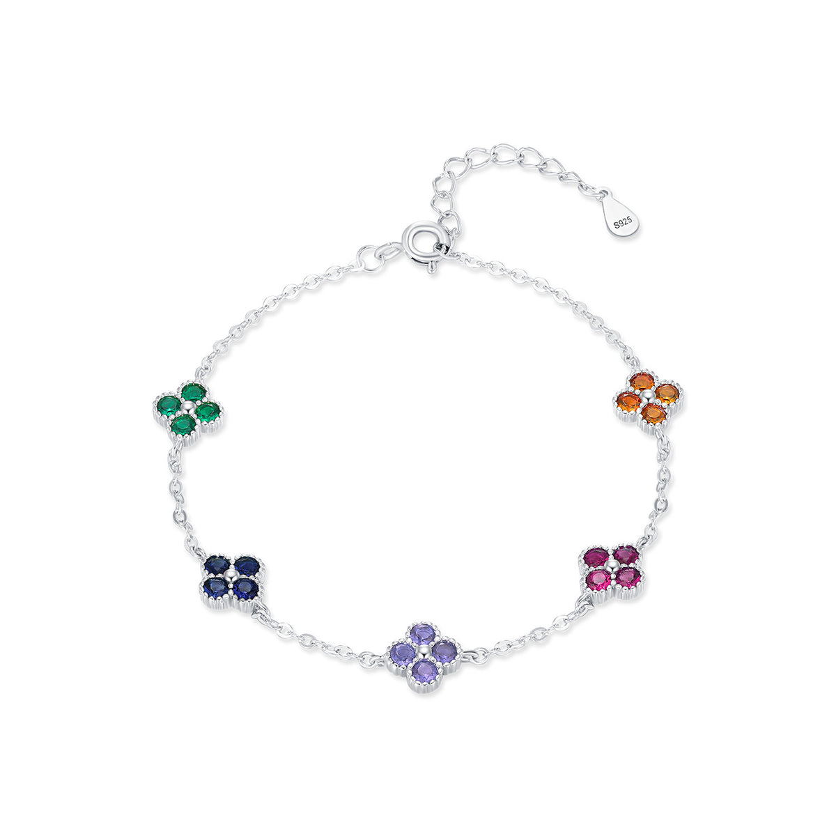 Kleeblattfarben – Zirkonia-Armband