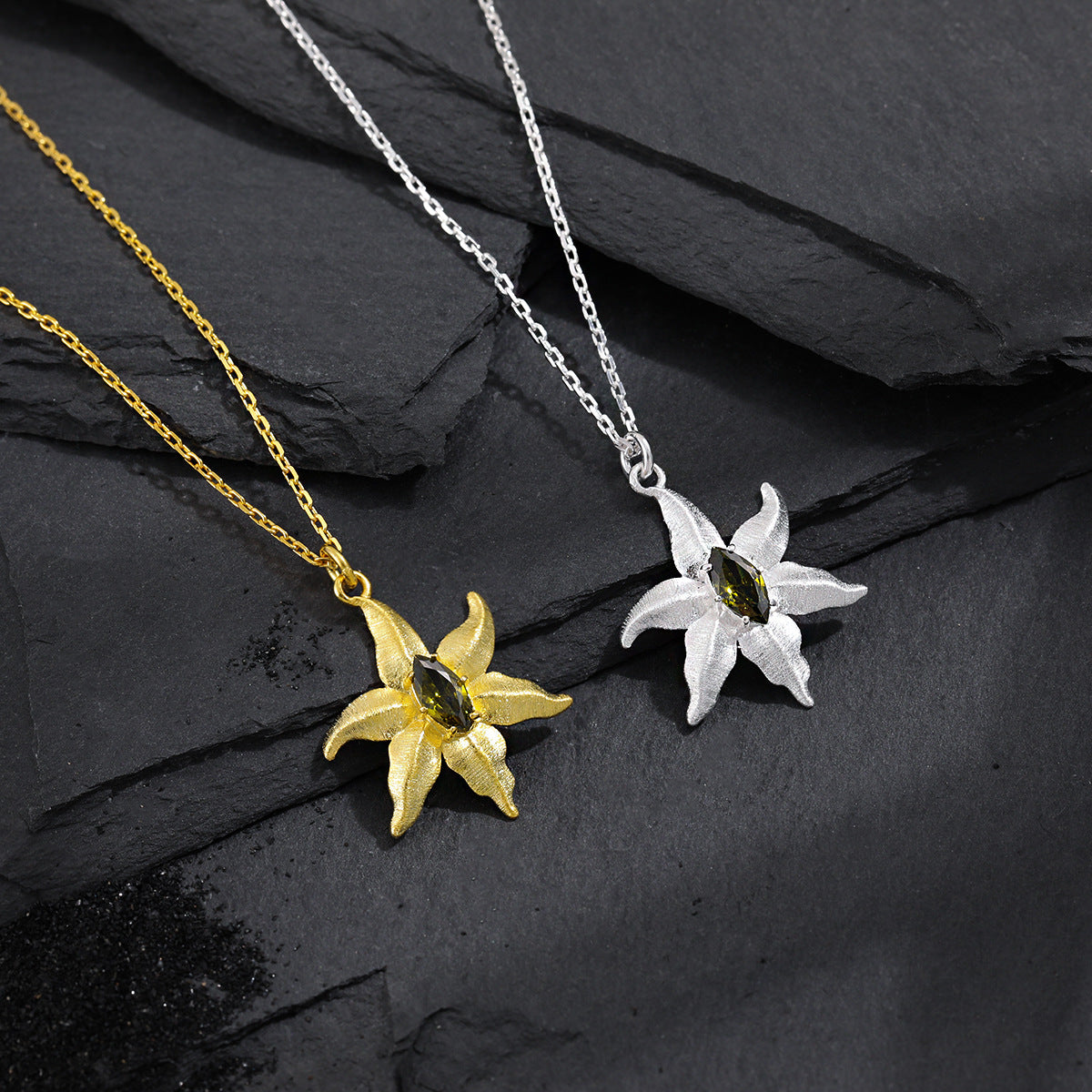 Stella Marina – Seesternkette mit Peridot