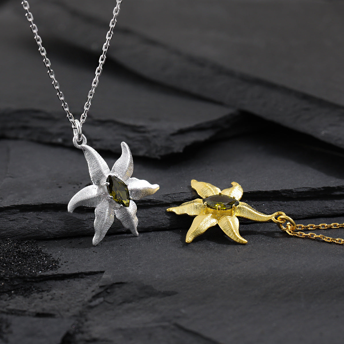 Stella Marina – Seesternkette mit Peridot