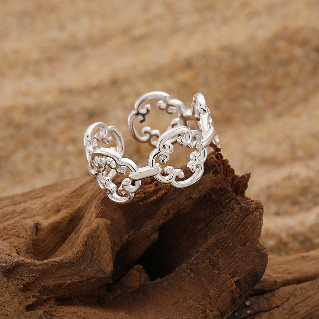 Wolkenornament – offener Ring