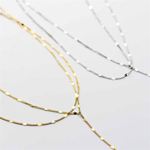 Y-Linie – doppelte Halskette