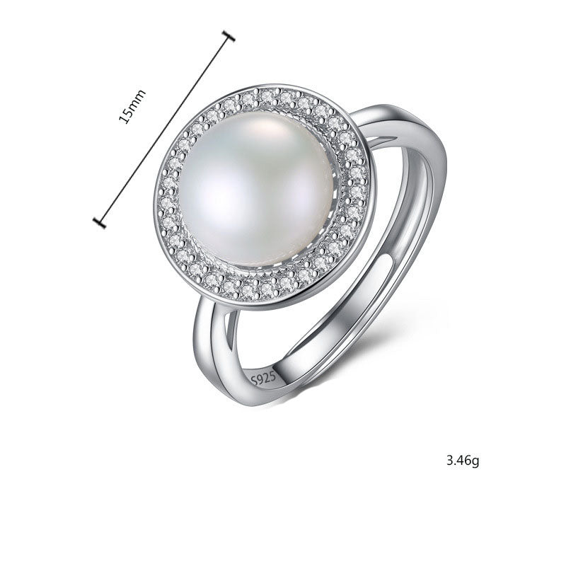 Perlenhalo – offener Ring