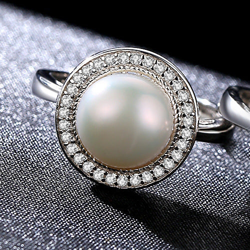 Perlenhalo – offener Ring