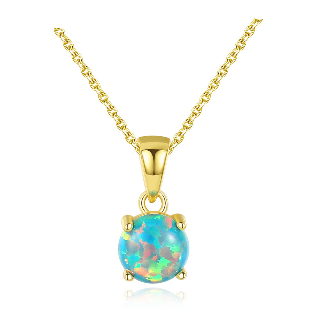 Opallicht – Halskette mit synthetischem Opal