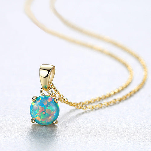 Opallicht – Halskette mit synthetischem Opal