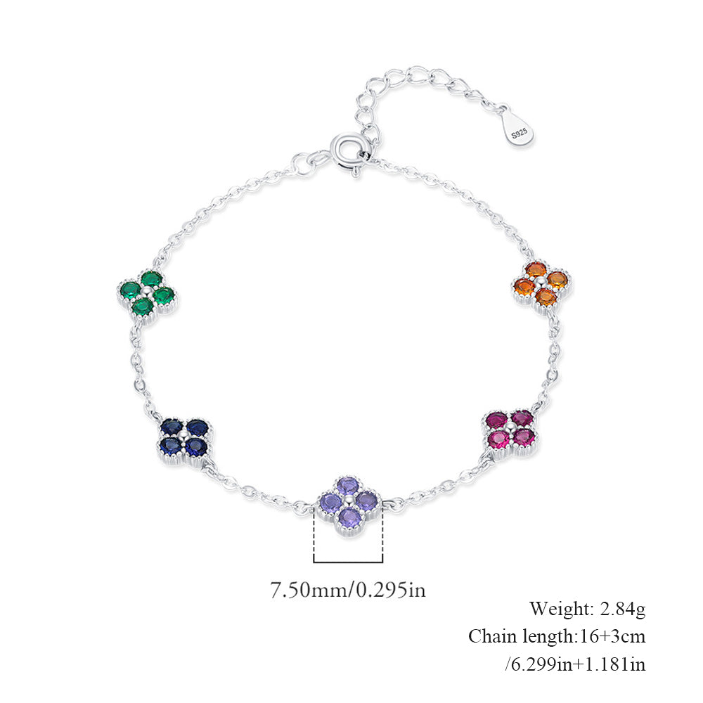 Kleeblattfarben – Zirkonia-Armband