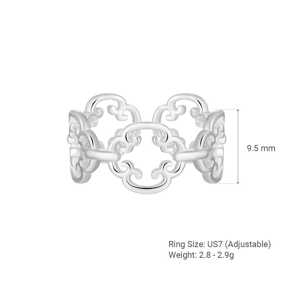 Wolkenornament – offener Ring