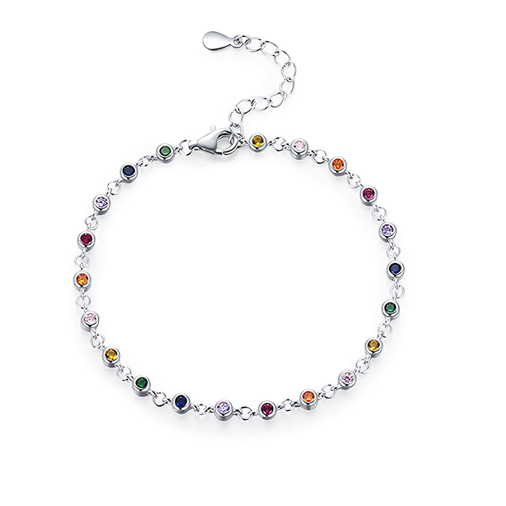 Farbenspiel – Armband mit bunten Zirkonia