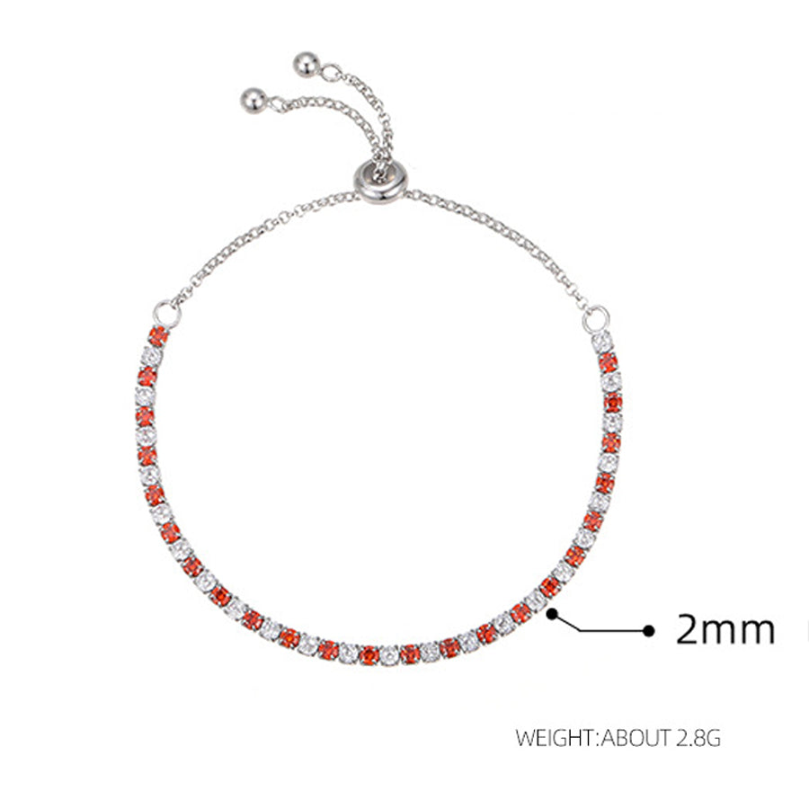 Farbspur – Tennisarmband mit Zirkonia