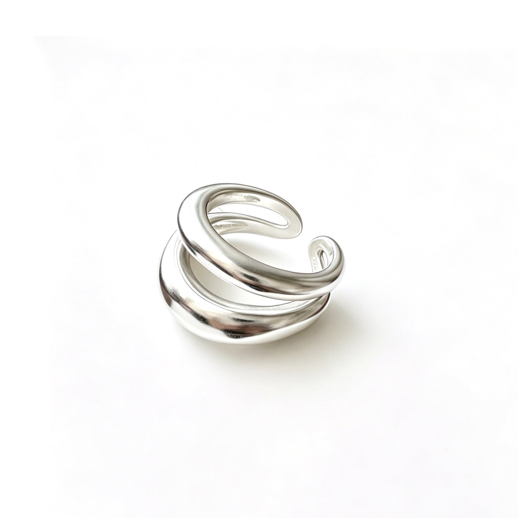 Welle – Offener Silberring im Wickeldesign