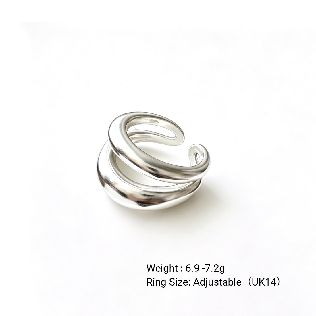 Welle – Offener Silberring im Wickeldesign