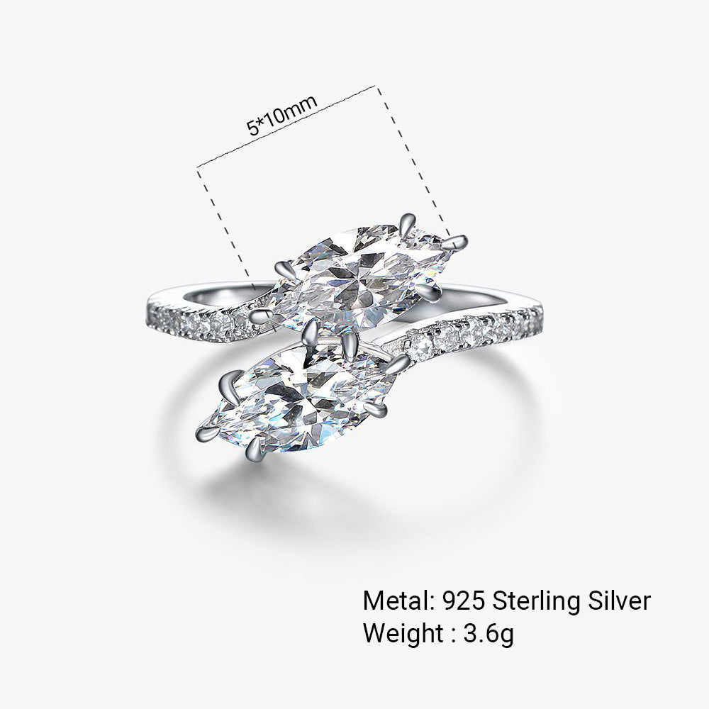 Marquisenduo – Ring mit Zirkonia